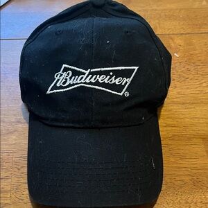 Budweiser Black Cap with White Logo